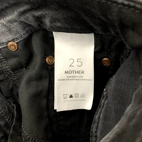 MOTHER The Looker Ankle Fray Jeans in Guilty As Sin Size 25 - Picture 7 of 8